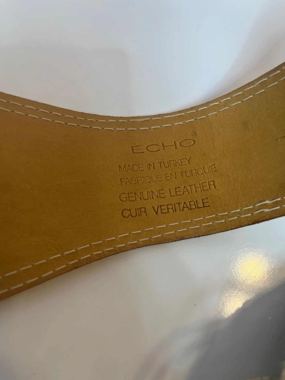 Tan Leather and Rope Belt Echo Boho